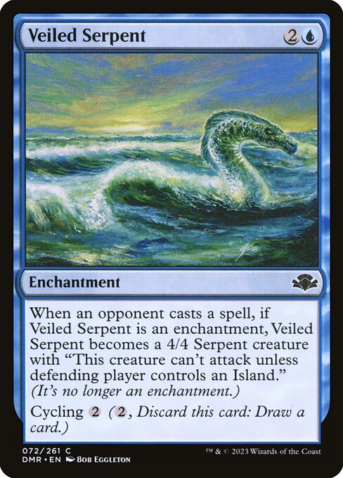 Veiled Serpent - Dominaria Remastered Common Card