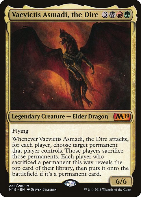 Vaevictis Asmadi, the Dire - Core Set 2019 Mythic Card