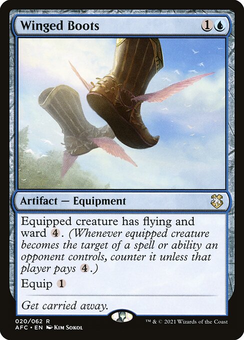 Winged Boots - Forgotten Realms Commander Rare Card