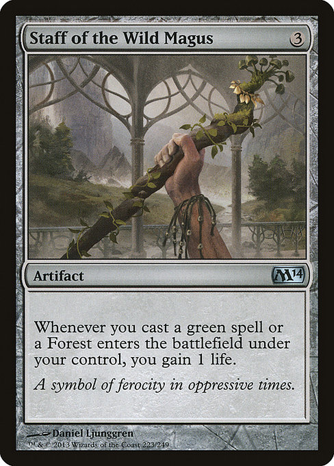 Staff of the Wild Magus - Magic 2014 Uncommon Card