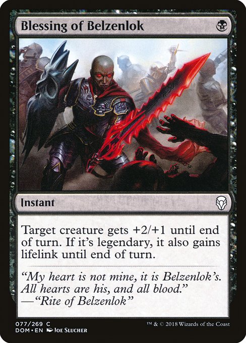 Blessing of Belzenlok - Dominaria Common Card