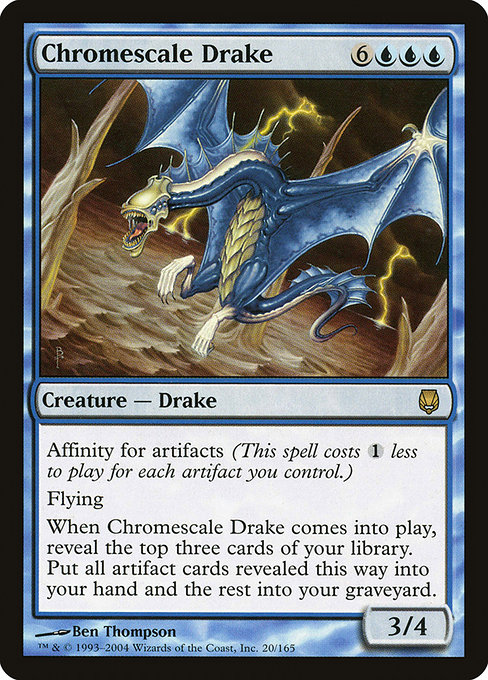 Chromescale Drake - Darksteel Rare Card