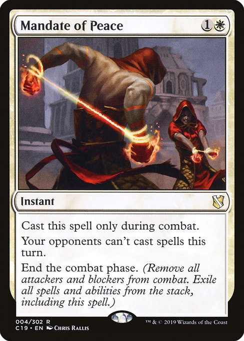 Mandate of Peace - Commander 2019 Rare Card