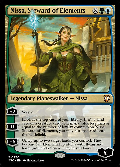 Nissa, Steward of Elements - Modern Horizons 3 Commander Mythic Card