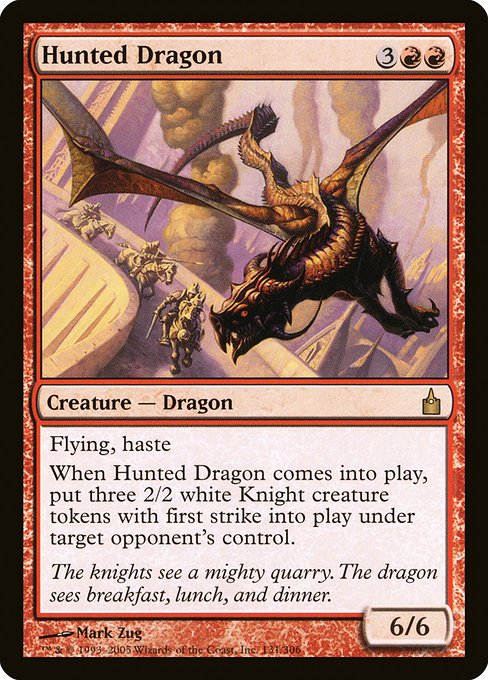 Hunted Dragon - Ravnica: City of Guilds Rare Card
