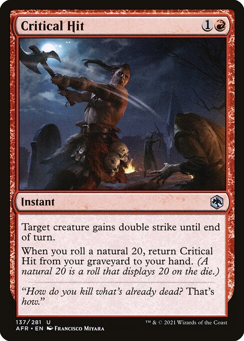 Critical Hit - Adventures in the Forgotten Realms Uncommon Card