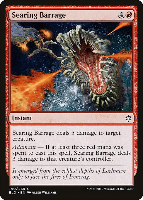 Searing Barrage - Throne of Eldraine Common Card