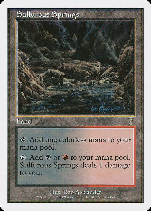 Sulfurous Springs - Seventh Edition Rare Card