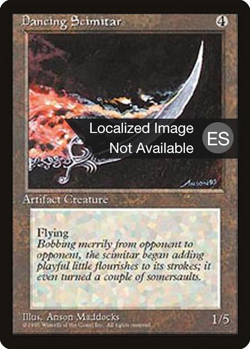 Dancing Scimitar - Fourth Edition Foreign Black Border Rare Card