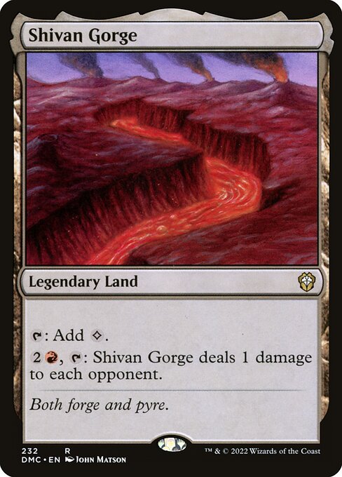Shivan Gorge - Dominaria United Commander Rare Card