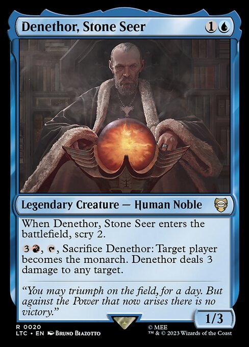 Denethor, Stone Seer - Tales of Middle-earth Commander Rare Card