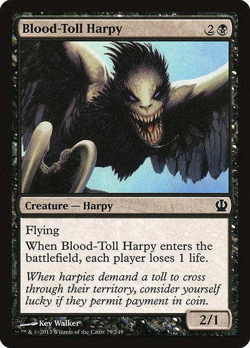 Blood-Toll Harpy - Theros Common Card