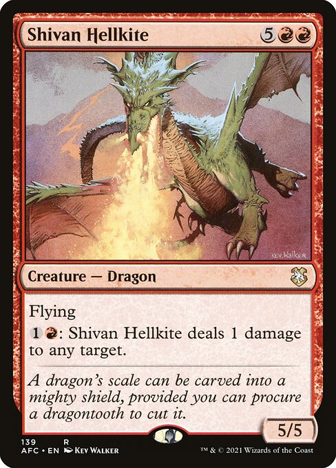 Shivan Hellkite - Forgotten Realms Commander Rare Card