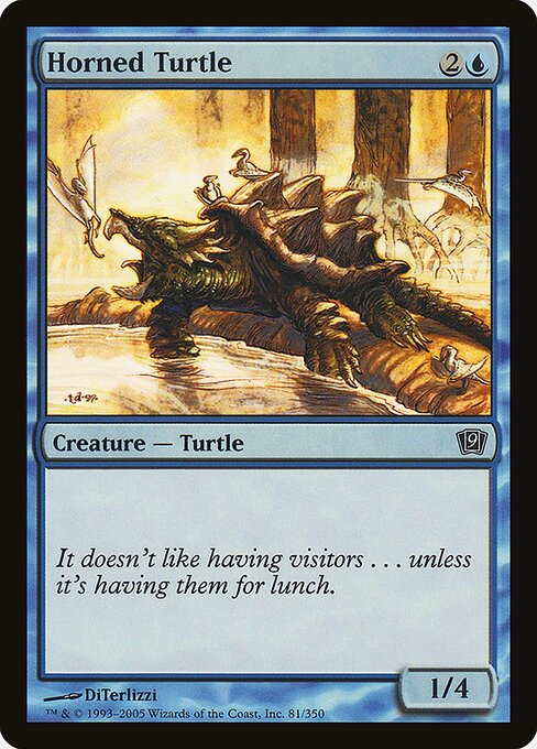 Horned Turtle - Ninth Edition Common Card