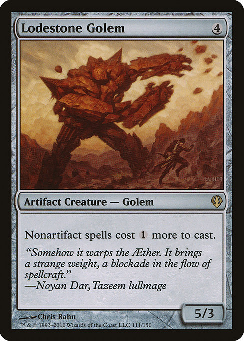 Lodestone Golem - Archenemy Rare Card