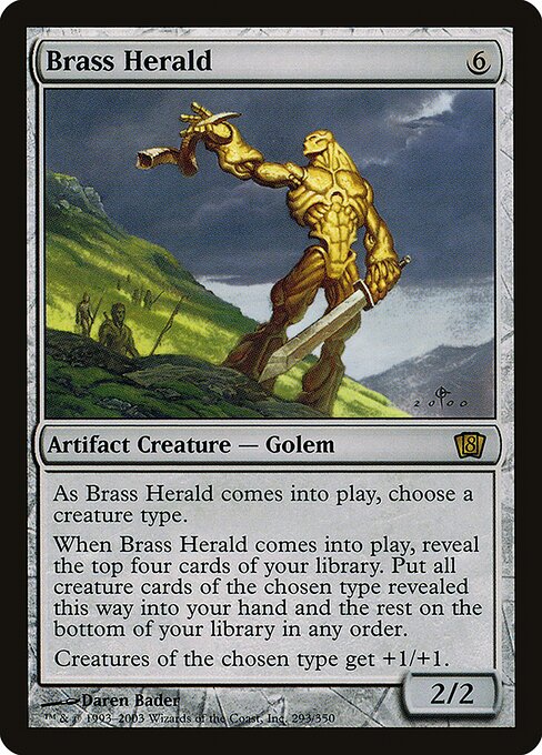 Brass Herald - Eighth Edition Rare Card