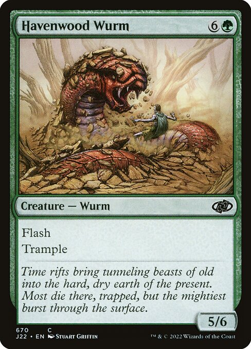 Havenwood Wurm - Jumpstart 2022 Common Card