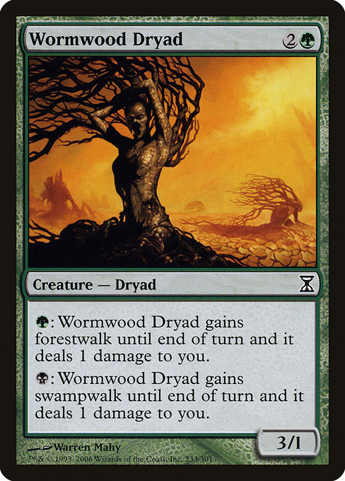 Wormwood Dryad - Time Spiral Common Card