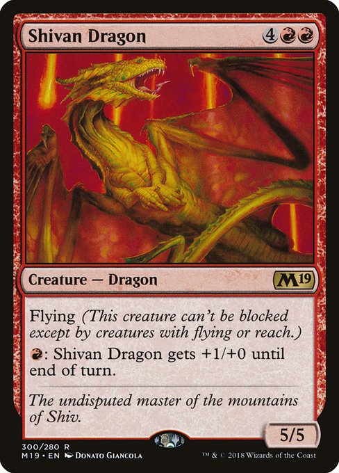 Shivan Dragon - Core Set 2019 Rare Card