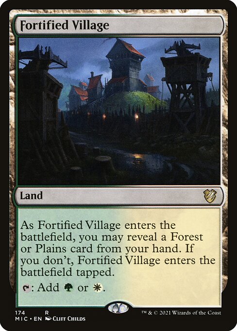 Fortified Village - Midnight Hunt Commander Rare Card