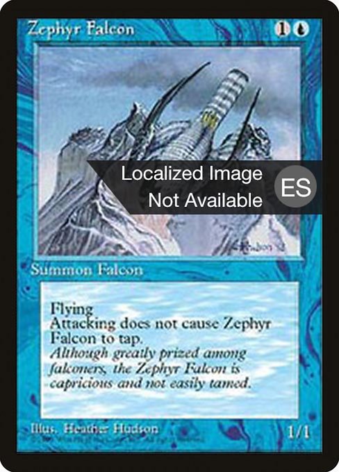 Zephyr Falcon - Fourth Edition Foreign Black Border Common Card