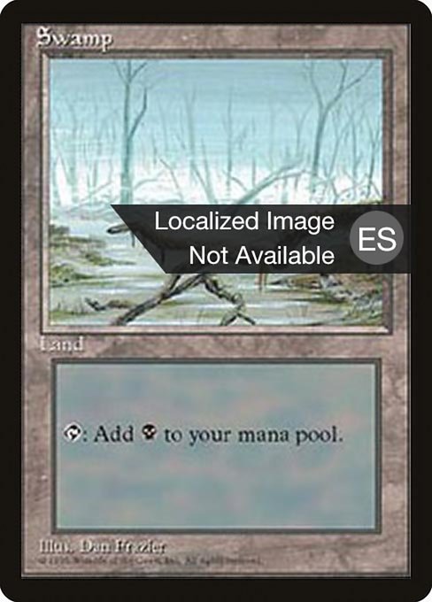 Swamp - Fourth Edition Foreign Black Border Common Card