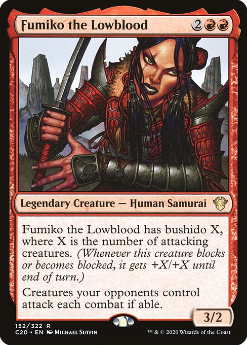Fumiko the Lowblood - Commander 2020 Rare Card