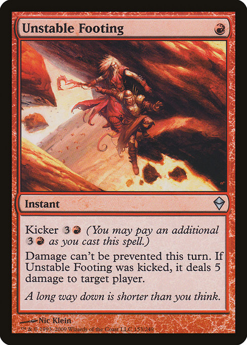 Unstable Footing - Zendikar Uncommon Card