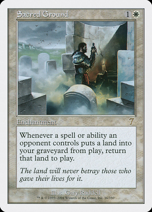 Sacred Ground - Seventh Edition Rare Card