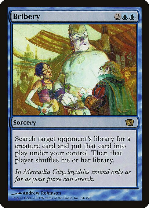 Bribery - Eighth Edition Rare Card