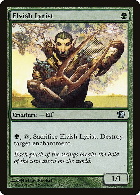 Elvish Lyrist - Eighth Edition Uncommon Card