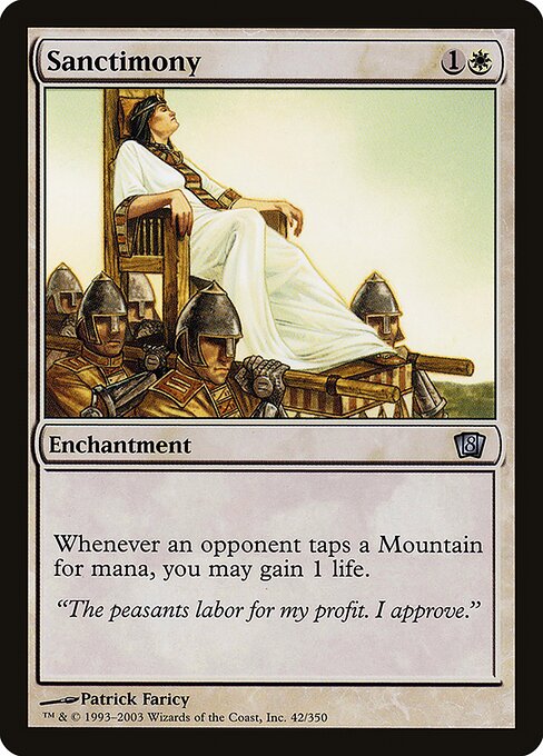 Sanctimony - Eighth Edition Uncommon Card