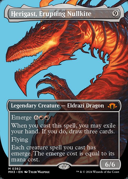 Herigast, Erupting Nullkite - Modern Horizons 3 Mythic Card