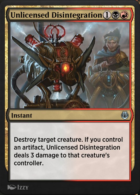 Unlicensed Disintegration - Kaladesh Remastered Uncommon Card