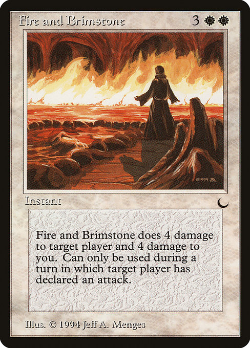 Fire and Brimstone - The Dark Uncommon Card