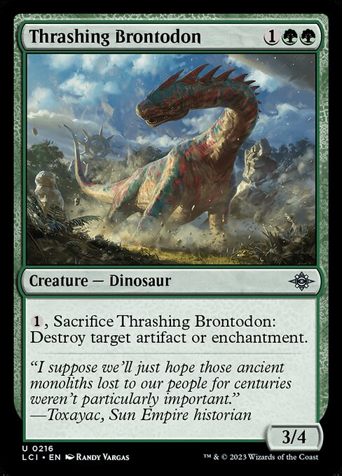Thrashing Brontodon - The Lost Caverns of Ixalan Uncommon Card
