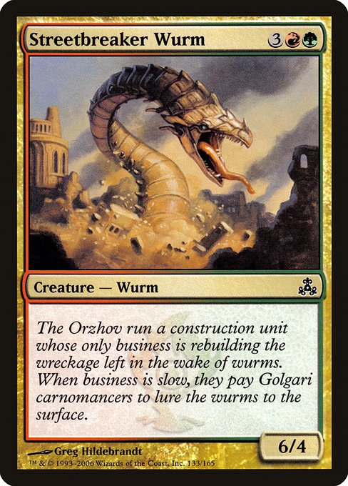 Streetbreaker Wurm - Guildpact Common Card