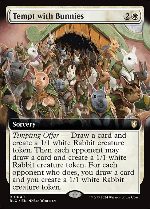 Tempt with Bunnies - Bloomburrow Commander Rare Card