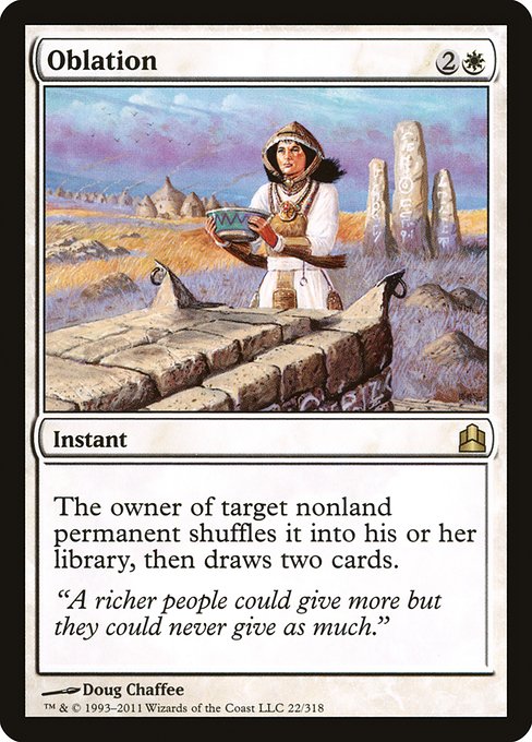 Oblation - Commander 2011 Rare Card
