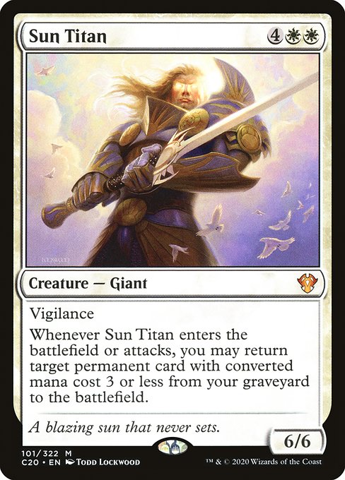 Sun Titan - Commander 2020 Mythic Card
