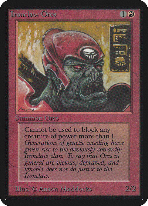 Ironclaw Orcs - Limited Edition Alpha Common Card