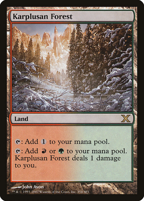 Karplusan Forest - Tenth Edition Rare Card