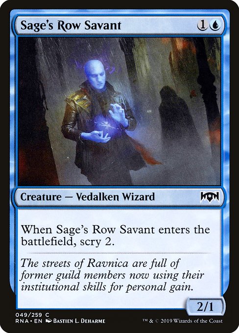 Sage's Row Savant - Ravnica Allegiance Common Card