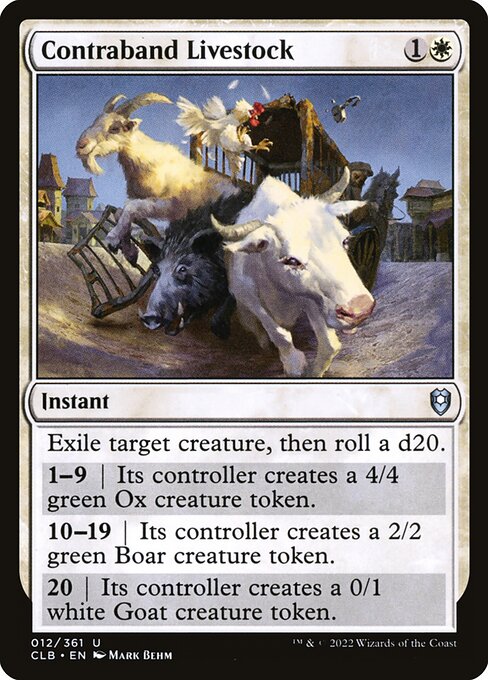 Contraband Livestock - Commander Legends: Battle for Baldur's Gate Uncommon Card