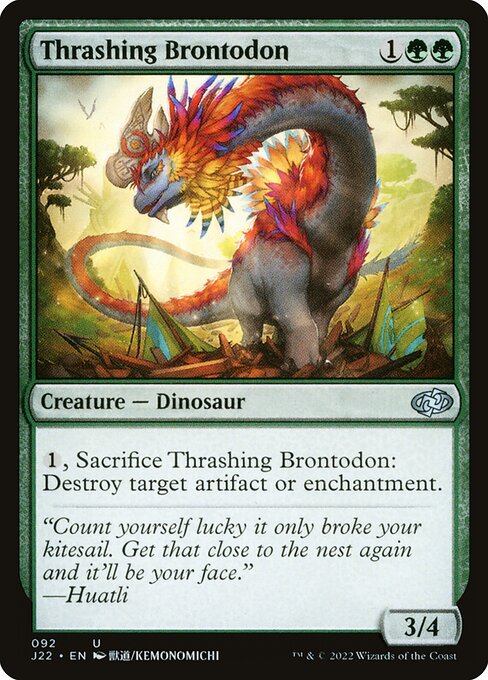Thrashing Brontodon - Jumpstart 2022 Uncommon Card