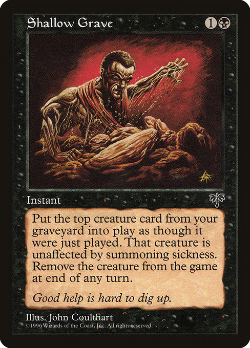 Shallow Grave - Mirage Rare Card