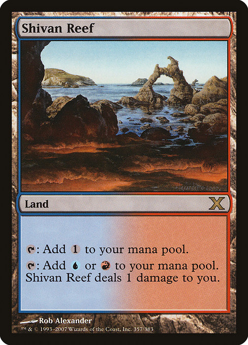 Shivan Reef - Tenth Edition Rare Card