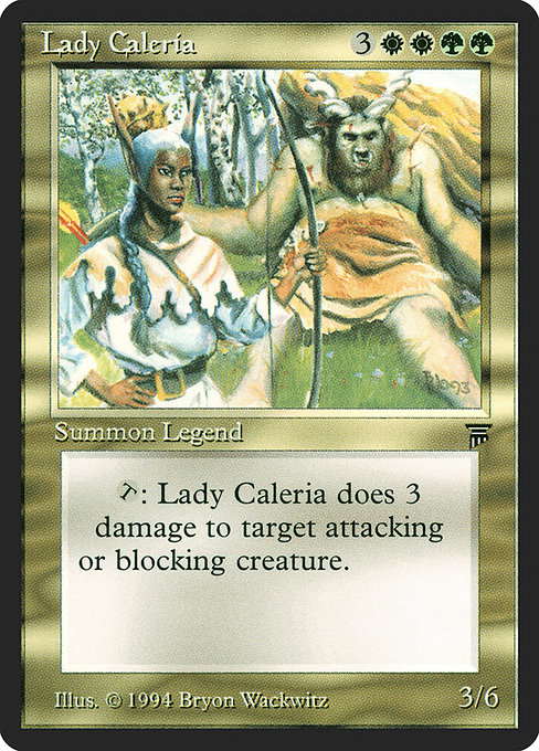 Lady Caleria - Legends Rare Card