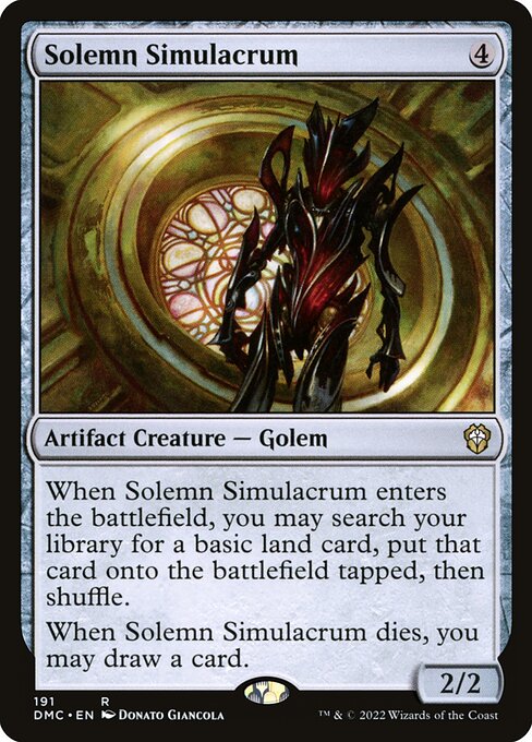Solemn Simulacrum - Dominaria United Commander Rare Card