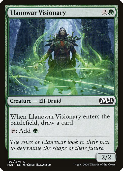 Llanowar Visionary - Core Set 2021 Common Card